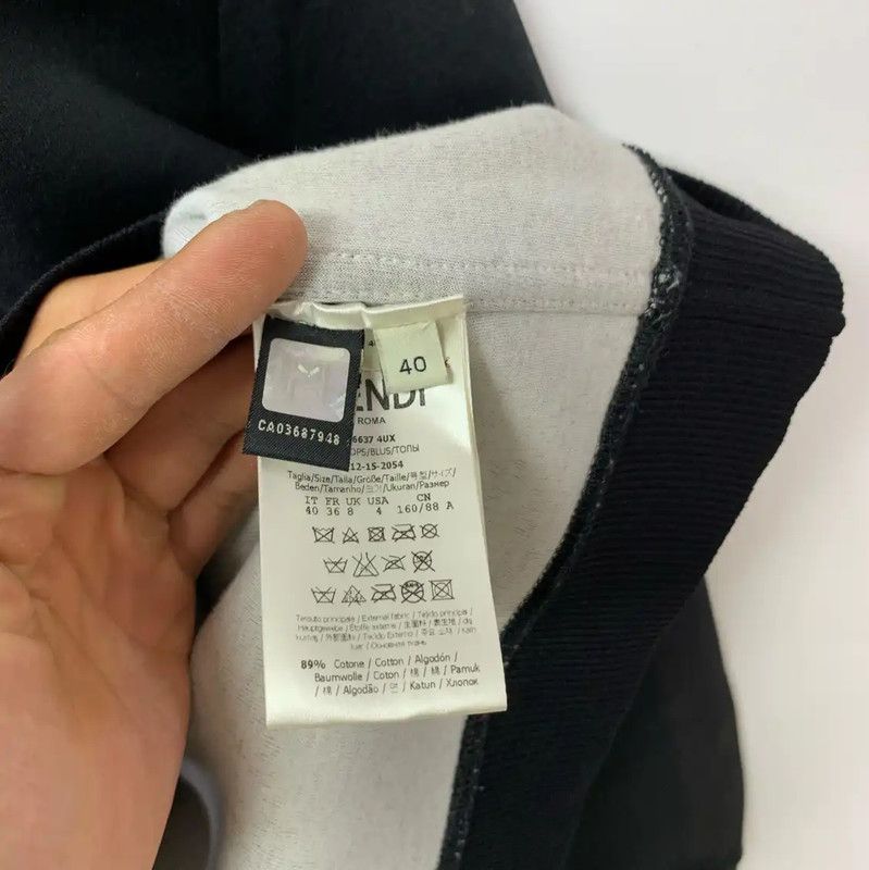 Fendi Fendi Black Women's Sweatshirt with Graphic Design 0089 Size ONE SIZE - 4 Thumbnail