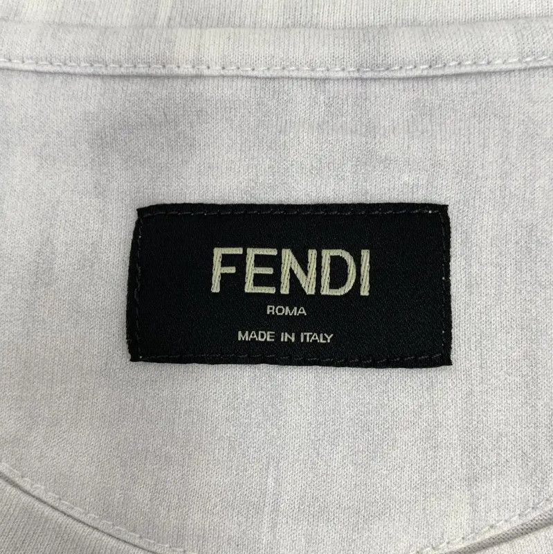 Fendi Fendi White Cotton XL T-Shirt with Graphic Design 0089 Size XL / US 12-14 / IT 48-50 - 5 Thumbnail