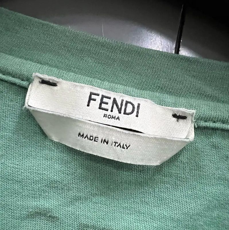 Fendi Fendi Summer Green Cotton T-Shirt for Women 0089 Size S / US 4 / IT 40 - 2 Thumbnail