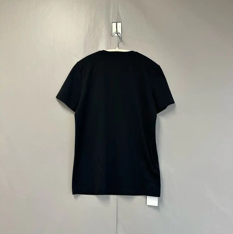 Fendi Fendi Black Cotton T-Shirt with Studded Design 0089 Size L / US 10 / IT 46 - 2 Thumbnail