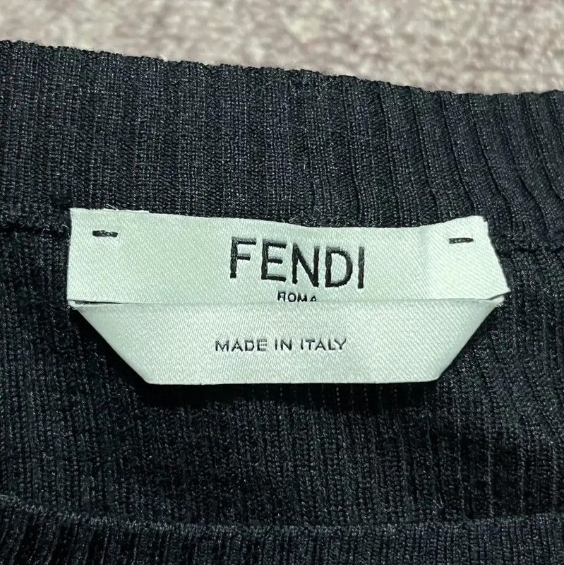 Fendi Fendi Black Floral Silk Blend Short Sleeve T-Shirt 0089 Size M / US 6-8 / IT 42-44 - 4 Thumbnail