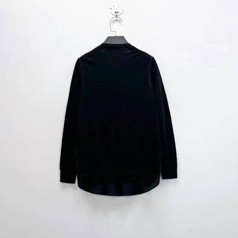 Fendi Fendi Black Long-Sleeve Knit Cardigan for Women 0089 Size L / US 10 / IT 46 - 2 Thumbnail