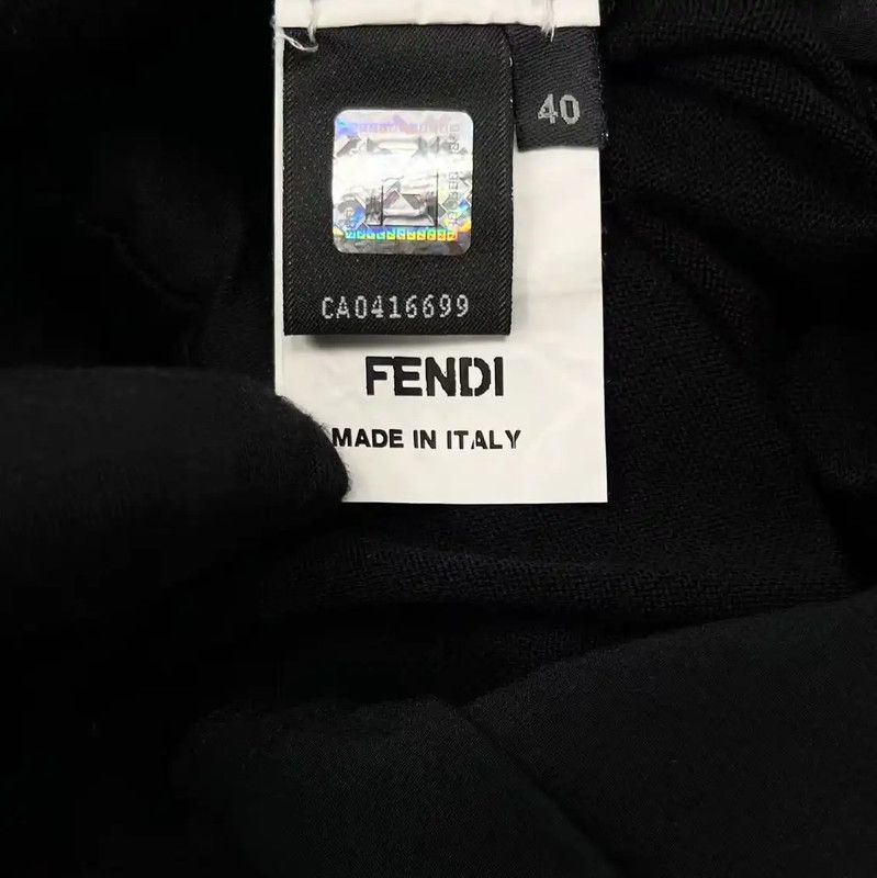 Fendi Fendi Black Long-Sleeve Knit Cardigan for Women 0089 Size L / US 10 / IT 46 - 5 Thumbnail