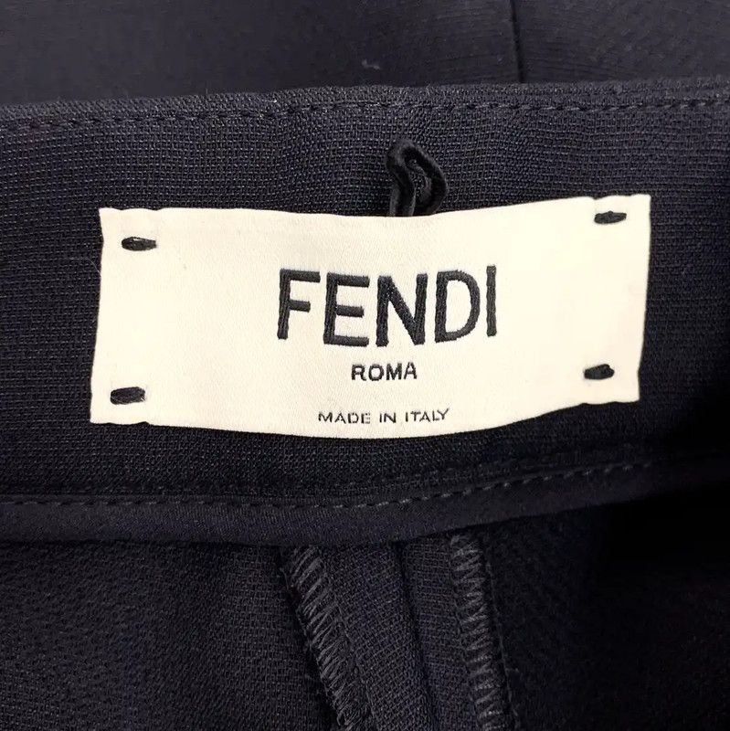 Fendi Fendi Black Cotton Women's Casual Pants 0089 Size 23" - 5 Thumbnail