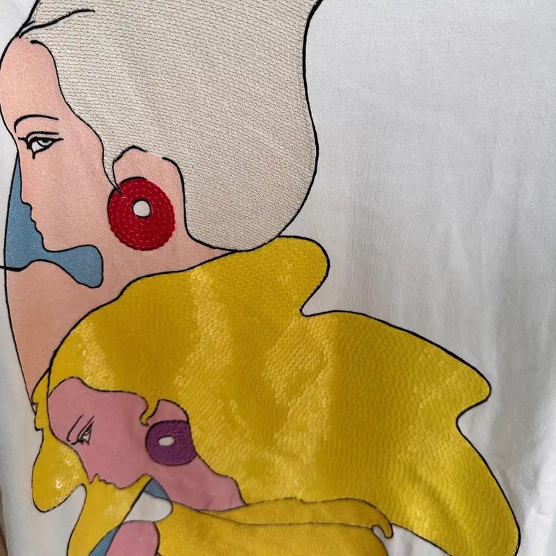 Fendi Fendi Women's Graphic Cotton T-Shirt M Size 0089 Size M / US 6-8 / IT 42-44 - 3 Thumbnail