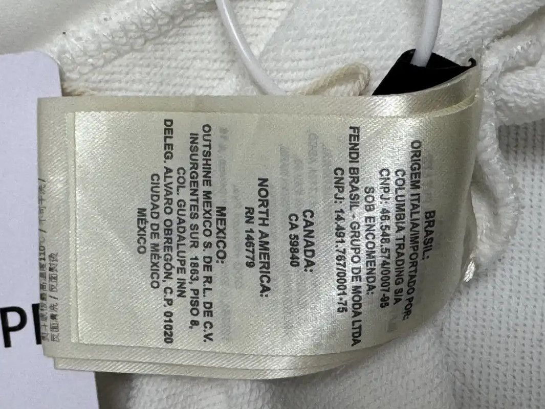 Fendi Fendi Women's White Cotton Hoodie Sweatshirt 0089 Size M / US 6-8 / IT 42-44 - 7 Thumbnail