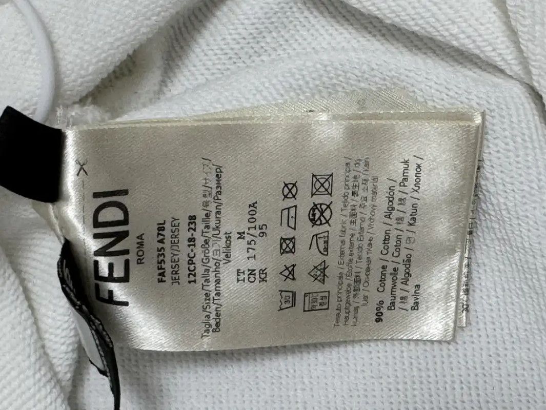 Fendi Fendi Women's White Cotton Hoodie Sweatshirt 0089 Size M / US 6-8 / IT 42-44 - 6 Thumbnail