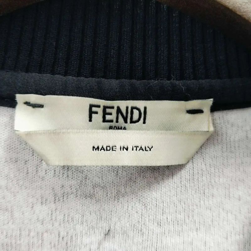 Fendi Fendi Black Cotton Long Sleeve Sweatshirt 0089 Size M / US 6-8 / IT 42-44 - 3 Thumbnail