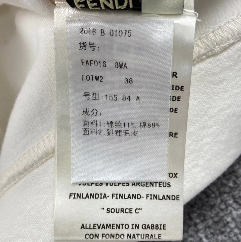 Fendi Fendi Women's White Nylon Sweatshirt with Unique Detail 0089 Size M / US 6-8 / IT 42-44 - 6 Thumbnail