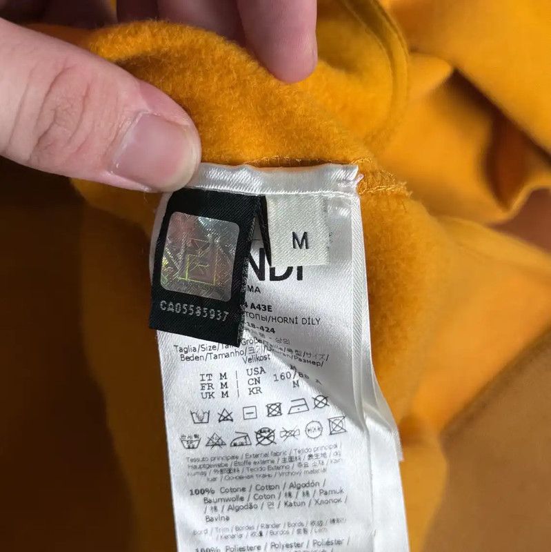 Fendi Fendi Yellow Cotton Women's Sweatshirt 0089 Size M / US 6-8 / IT 42-44 - 5 Thumbnail