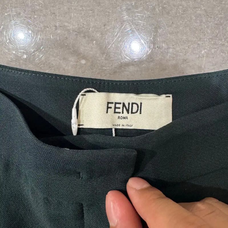 Fendi Fendi Summer Green Wool Women's Shorts 0089 Size 23" - 3 Thumbnail