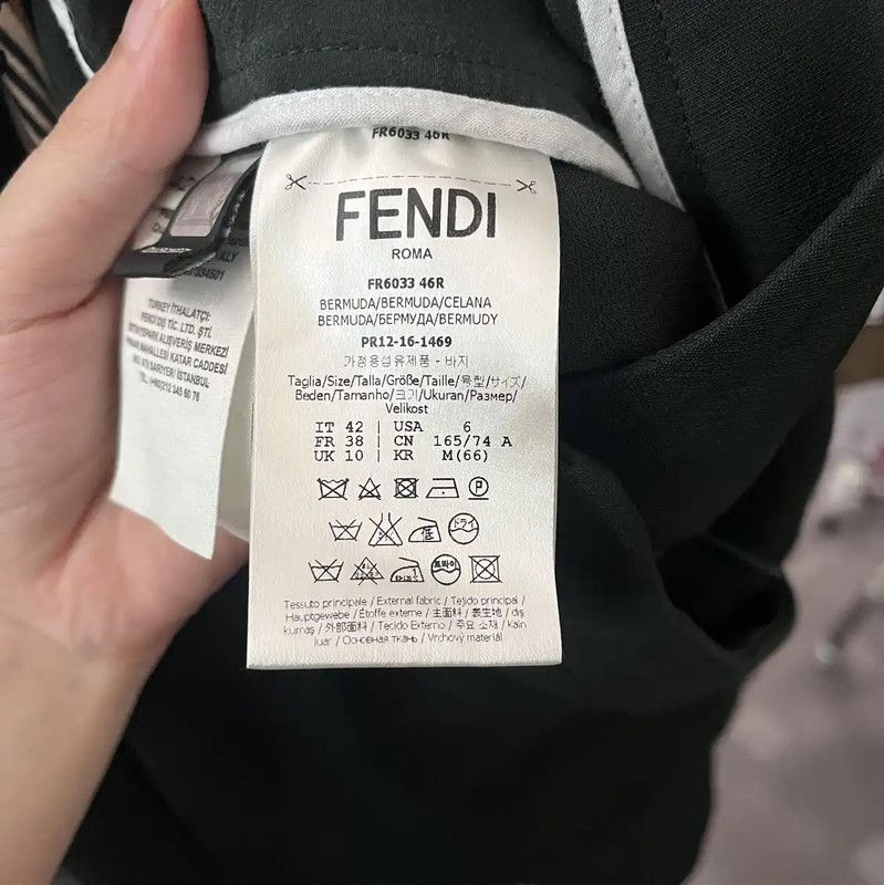 Fendi Fendi Summer Green Wool Women's Shorts 0089 Size 23" - 5 Thumbnail