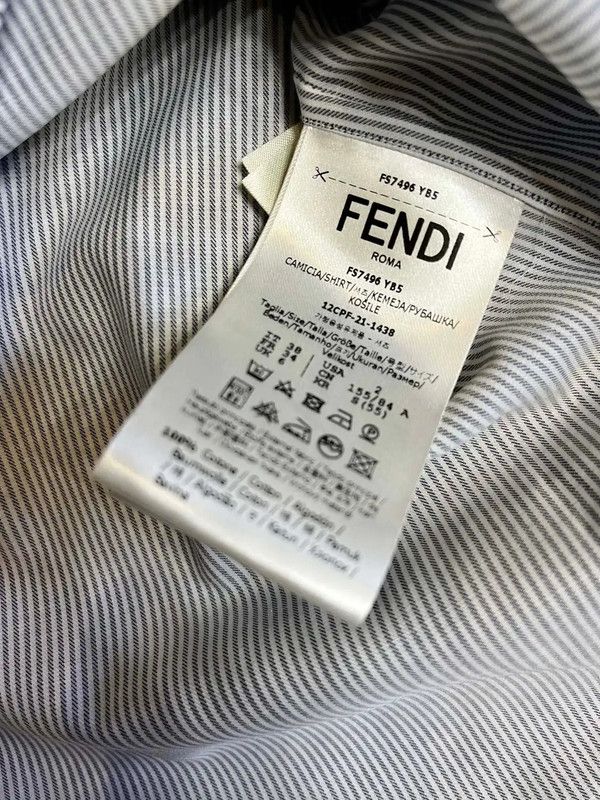 Fendi Fendi Gray Cotton Women's Shirt 0089 Size S / US 4 / IT 40 - 6 Thumbnail