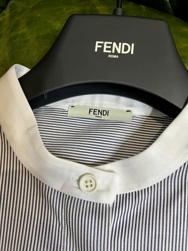Fendi Fendi Gray Cotton Women's Shirt 0089 Size S / US 4 / IT 40 - 4 Thumbnail