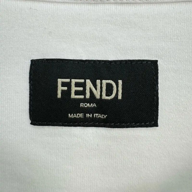 Fendi Fendi Summer White Cotton Logo T-Shirt 0089 Size S / US 4 / IT 40 - 5 Thumbnail