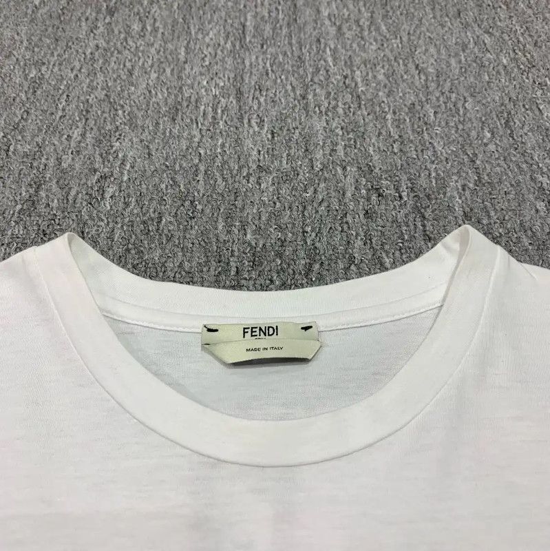 Fendi Fendi Summer Beach Graphic Cotton T-Shirt 0089 Size S / US 4 / IT 40 - 6 Thumbnail