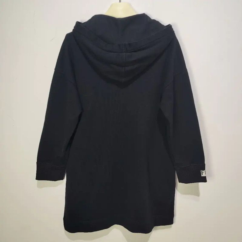 Fendi Fendi Women's Black Cotton Hoodie with Logo 0089 Size L / US 10 / IT 46 - 2 Thumbnail