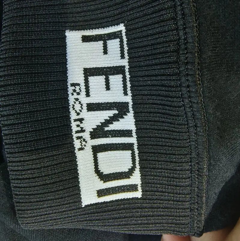 Fendi Fendi Women's Black Cotton Hoodie with Logo 0089 Size L / US 10 / IT 46 - 5 Thumbnail