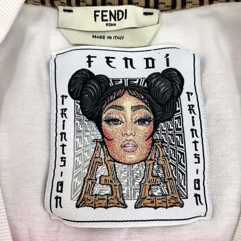 Fendi Fendi White Cotton Women's T-Shirt with Graphic 0089 Size XXS / US 00 / IT 34 - 6 Thumbnail