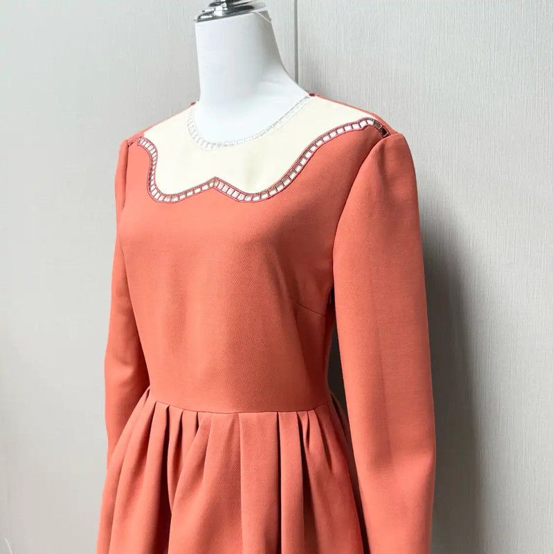 Fendi Fendi Women's Long Sleeve Color Block Dress 0089 Size S / US 4 / IT 40 - 3 Thumbnail