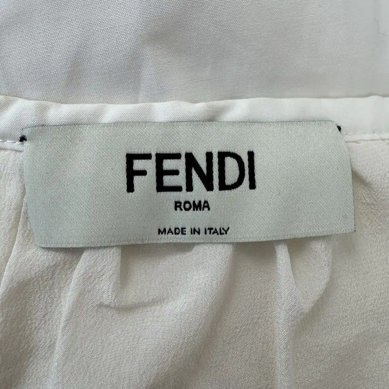 Fendi Fendi White Women's Skirt with Cutout Design 0089 Size 23" - 7 Thumbnail