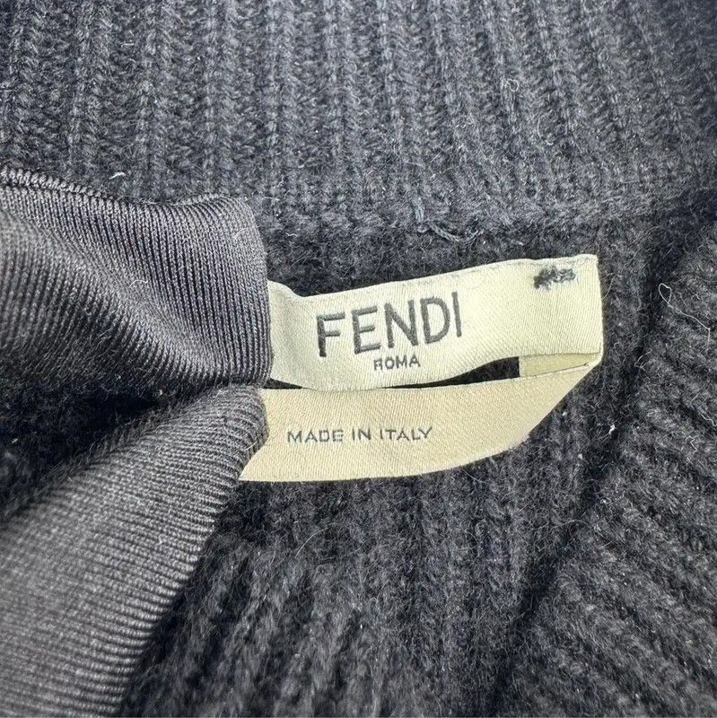 Fendi Fendi Black Cashmere High Neck Sweater 0089 Size S / US 4 / IT 40 - 9 Thumbnail