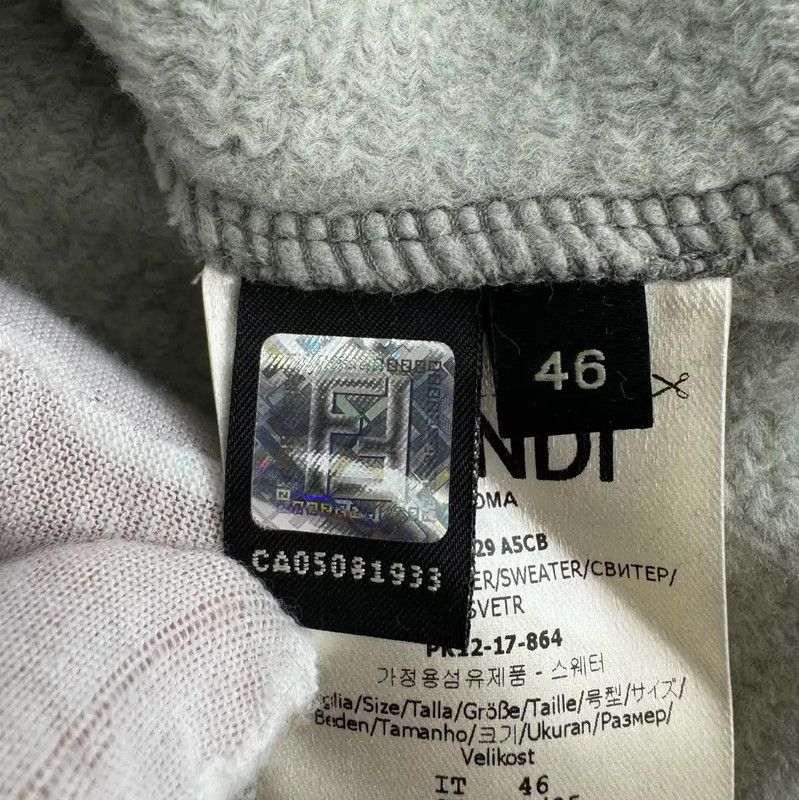 Fendi Fendi Grey Cotton Monster Sweatshirt for Women 0089 Size S / US 4 / IT 40 - 8 Thumbnail