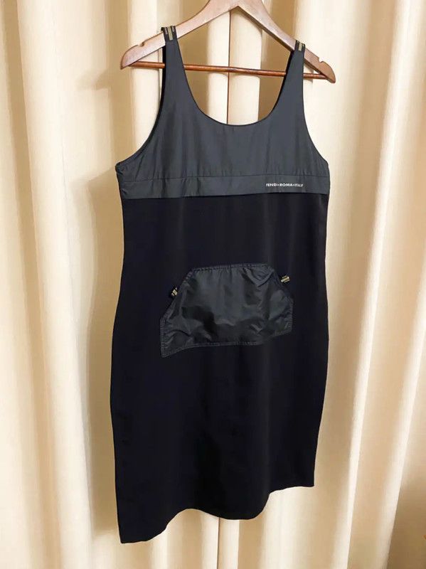 Fendi Fendi Black Long Polyester Dress for Women 0089 Size M / US 6-8 / IT 42-44 - 3 Thumbnail