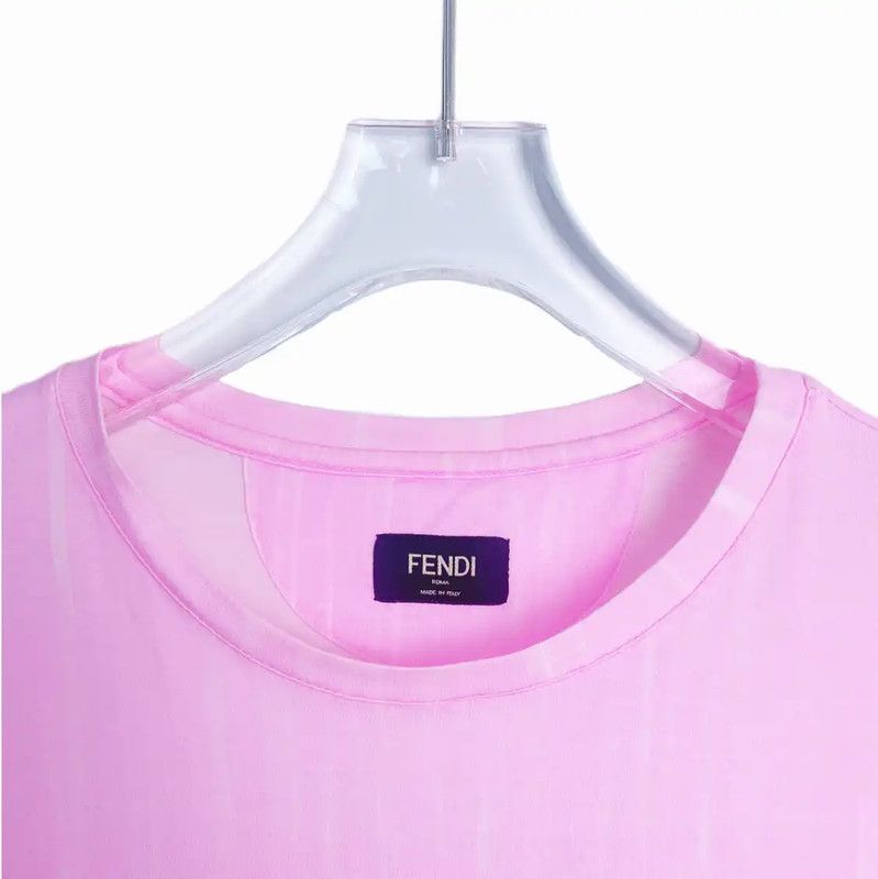 Fendi Fendi Pink Cotton Women's T-shirt 0089 Size M / US 6-8 / IT 42-44 - 3 Thumbnail