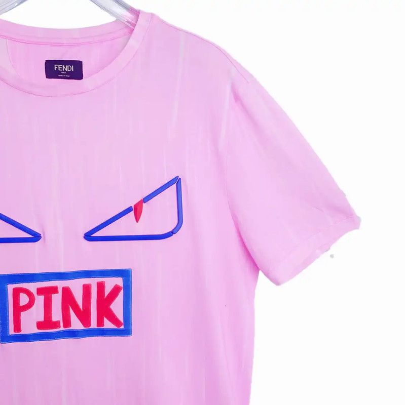 Fendi Fendi Pink Cotton Women's T-shirt 0089 Size M / US 6-8 / IT 42-44 - 4 Thumbnail