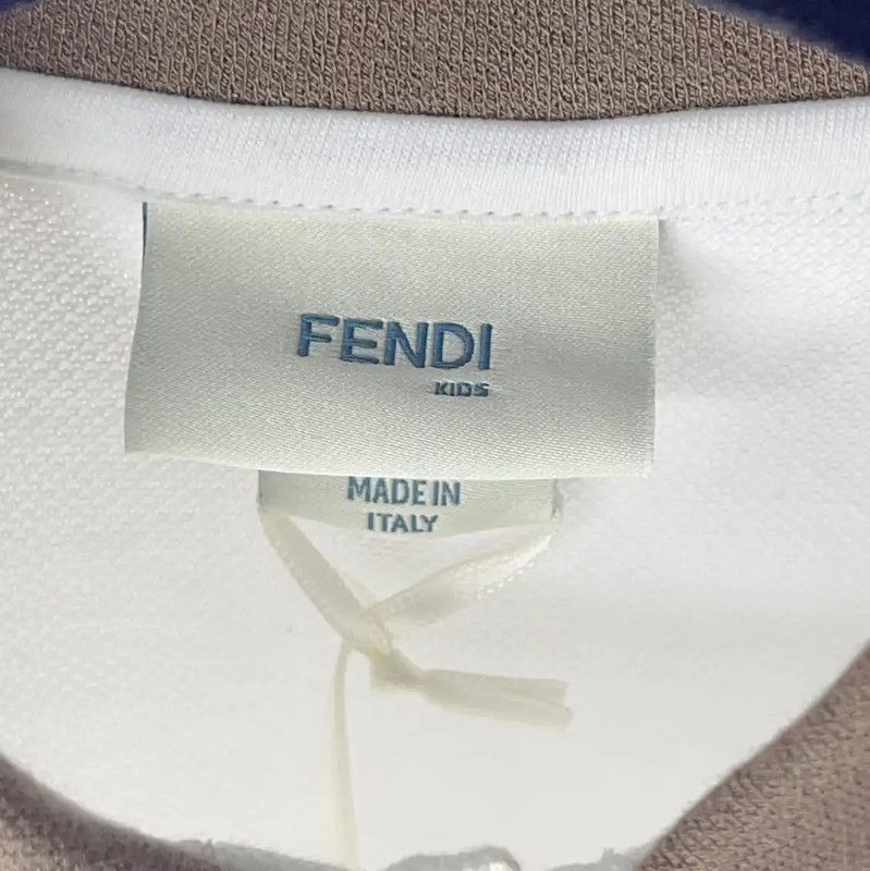 Fendi Fendi Women's White Cotton Polo T-Shirt 0089 Size M / US 6-8 / IT 42-44 - 5 Thumbnail