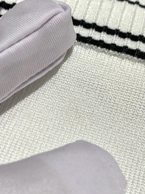 Fendi Fendi White Cotton Midi Skirt with Stripes 0089 Size 26" / US 2 / IT 38 - 8 Thumbnail
