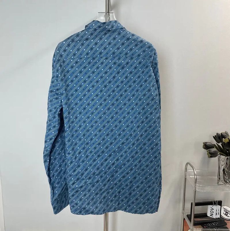 Fendi Fendi Blue Cotton Women's Shirt L Size 0089 Size L / US 10 / IT 46 - 2 Thumbnail