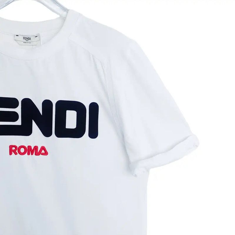 Fendi Fendi White Cotton Women's T-Shirt 0089 Size S / US 4 / IT 40 - 4 Thumbnail