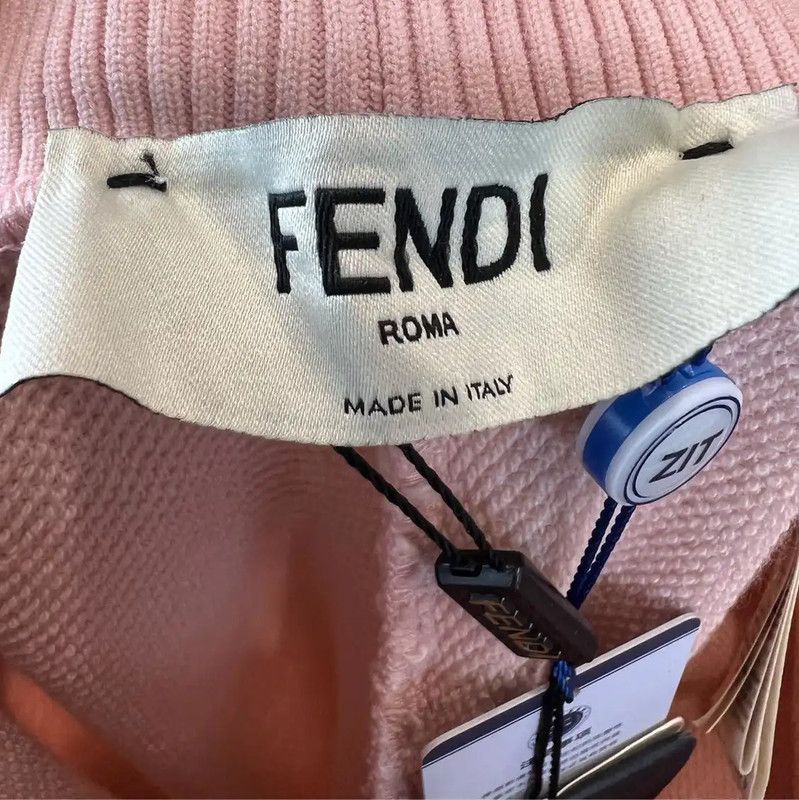 Fendi FENDI Pink Cotton Casual Pants for Women 0089 Size 23" - 4 Thumbnail