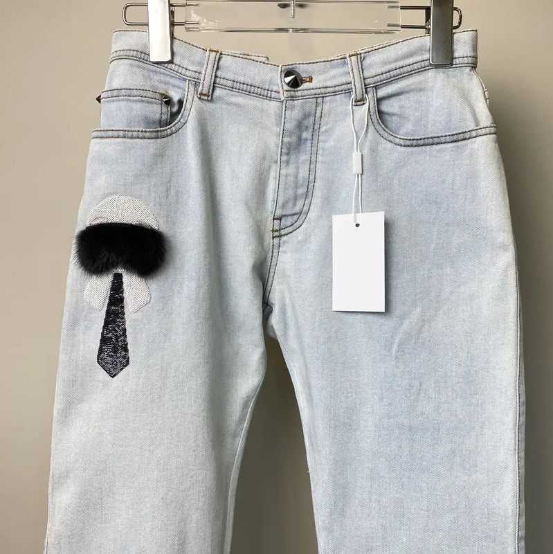 Fendi Fendi Light Blue Cotton Women's Jeans 0089 Size 23" - 3 Thumbnail