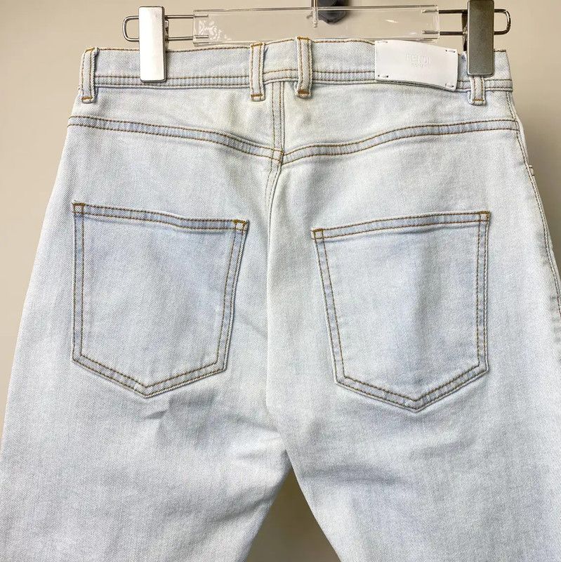 Fendi Fendi Light Blue Cotton Women's Jeans 0089 Size 23" - 4 Thumbnail