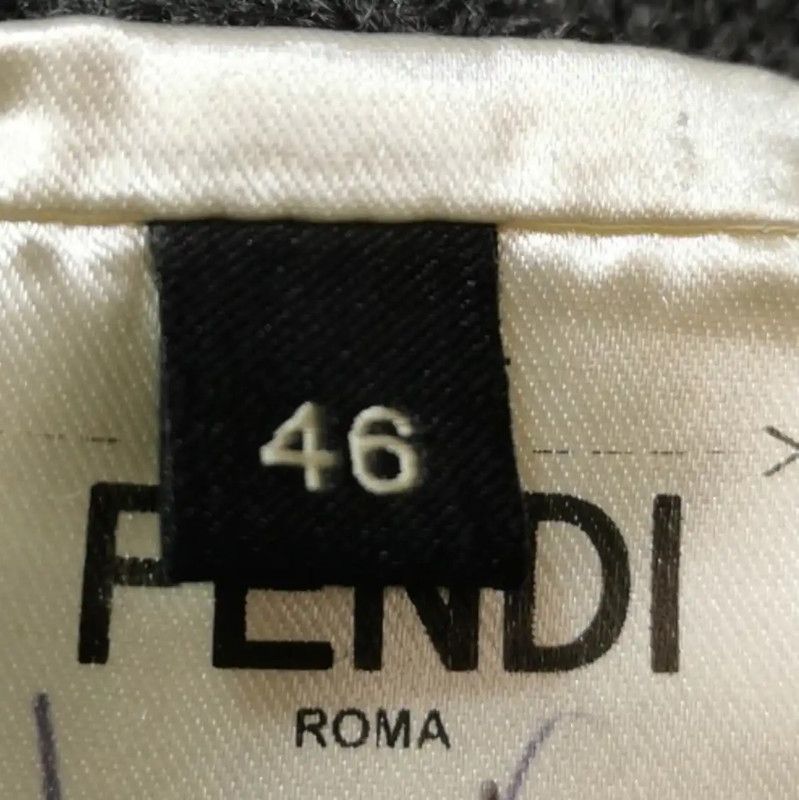 Fendi Fendi Women's Grey Wool Logo Knit Top 0089 Size XS / US 0-2 / IT 36-38 - 5 Thumbnail
