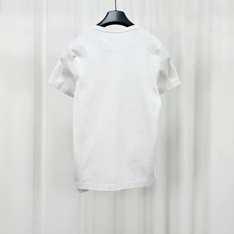 Fendi Fendi White Cotton Embroidered Logo T-Shirt 0089 Size XS / US 0-2 / IT 36-38 - 2 Thumbnail