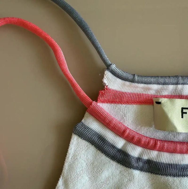 Fendi Fendi Sleeveless Knit Dress in White 0089 Size XS / US 0-2 / IT 36-38 - 9 Thumbnail