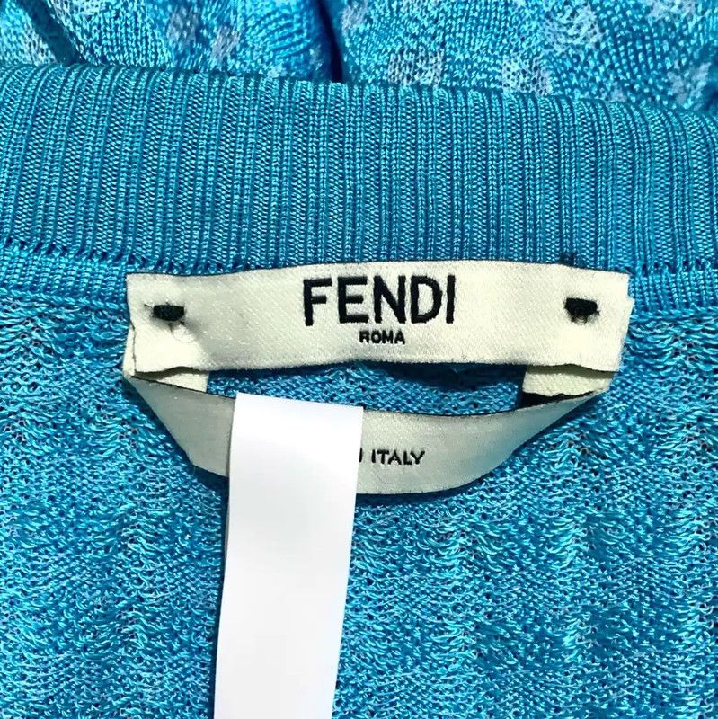 Fendi Fendi Blue Cotton Knit Sweater XS Size 0089 Size XS / US 0-2 / IT 36-38 - 5 Thumbnail
