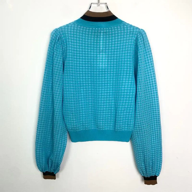 Fendi Fendi Blue Cotton Knit Sweater XS Size 0089 Size XS / US 0-2 / IT 36-38 - 2 Thumbnail