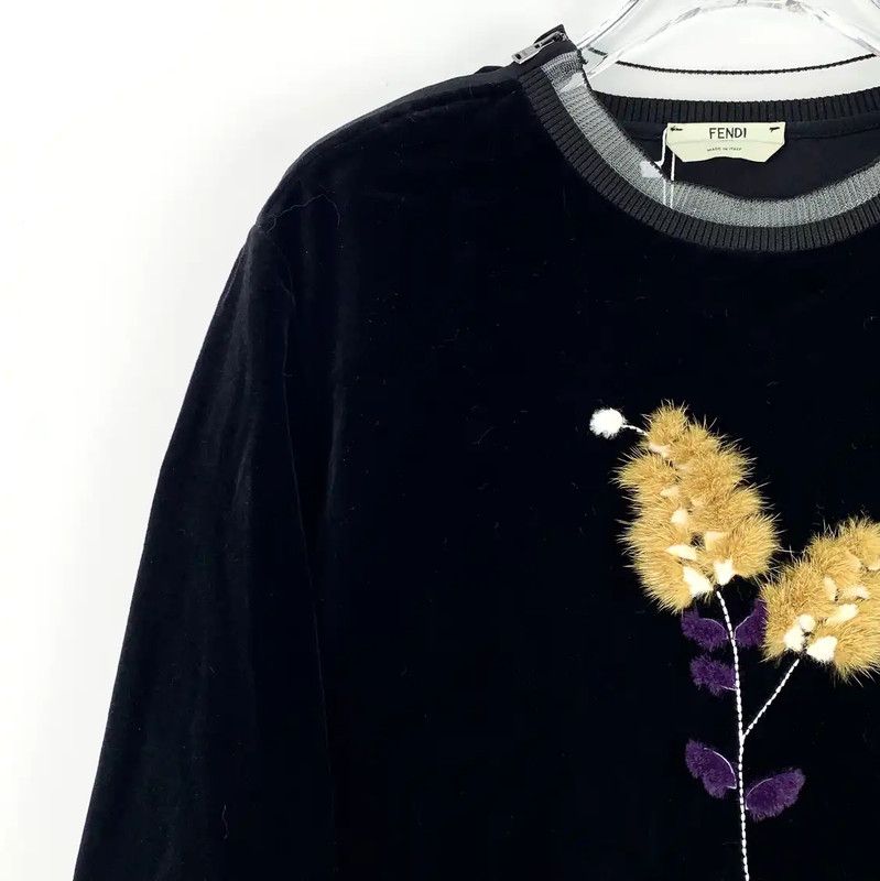 Fendi Fendi Black Cotton Sweatshirt for Women 0089 Size ONE SIZE - 3 Thumbnail