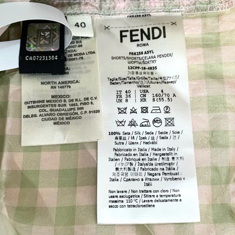 Fendi Fendi Green Silk Women's Shorts 0089 Size 23" - 6 Thumbnail