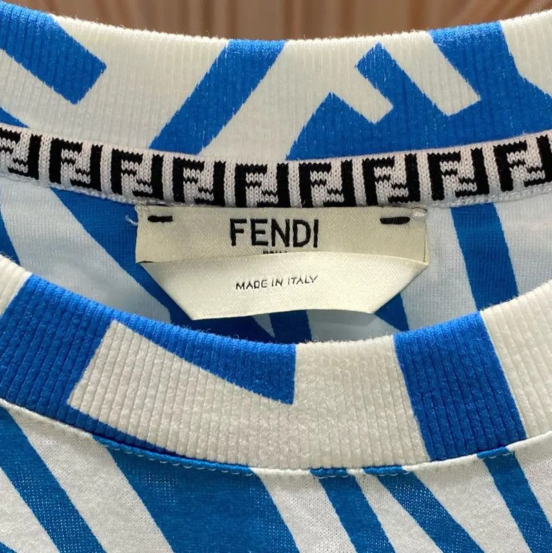 Fendi Fendi Colorblock Cotton T-Shirt for Women 0089 Size XXS / US 00 / IT 34 - 3 Thumbnail