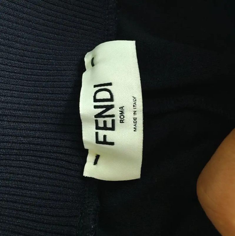 Fendi Fendi Black Cotton Women's Casual Pants 0089 Size 23" - 7 Thumbnail