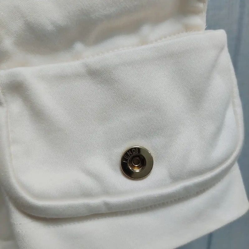 Fendi Fendi Summer White Cotton T-Shirt for Women 0089 Size M / US 6-8 / IT 42-44 - 6 Thumbnail