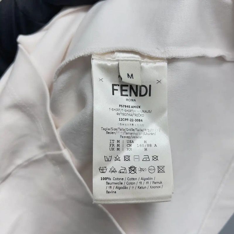 Fendi Fendi Summer White Cotton T-Shirt for Women 0089 Size M / US 6-8 / IT 42-44 - 4 Thumbnail