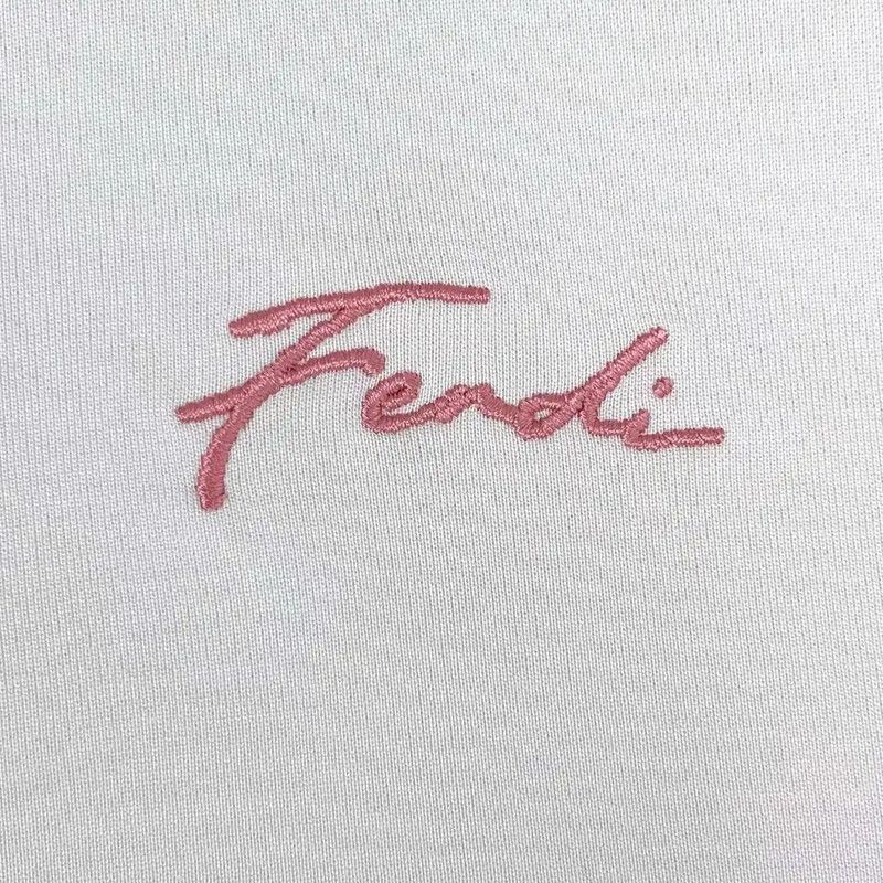 Fendi Fendi White Cotton Embroidered Short Sleeve T-Shirt 0089 Size XS / US 0-2 / IT 36-38 - 4 Thumbnail