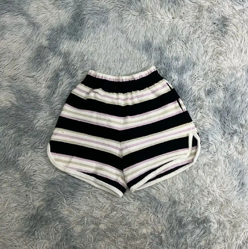 Fendi Fendi Women's S Size Striped Cotton Shorts 0089 Size 23" - 2 Thumbnail